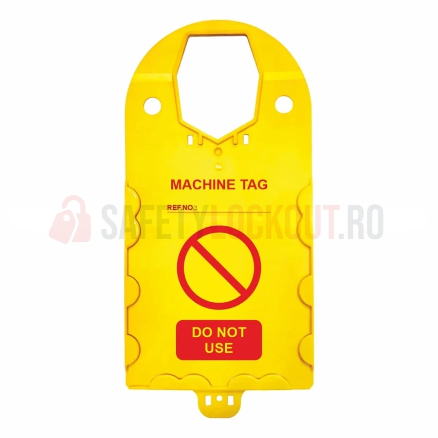 Suport galben pentru etichete de schele, 325 x 155 mm — Suport și etichete de dimensiuni mari pentru schele | Safety Lockout