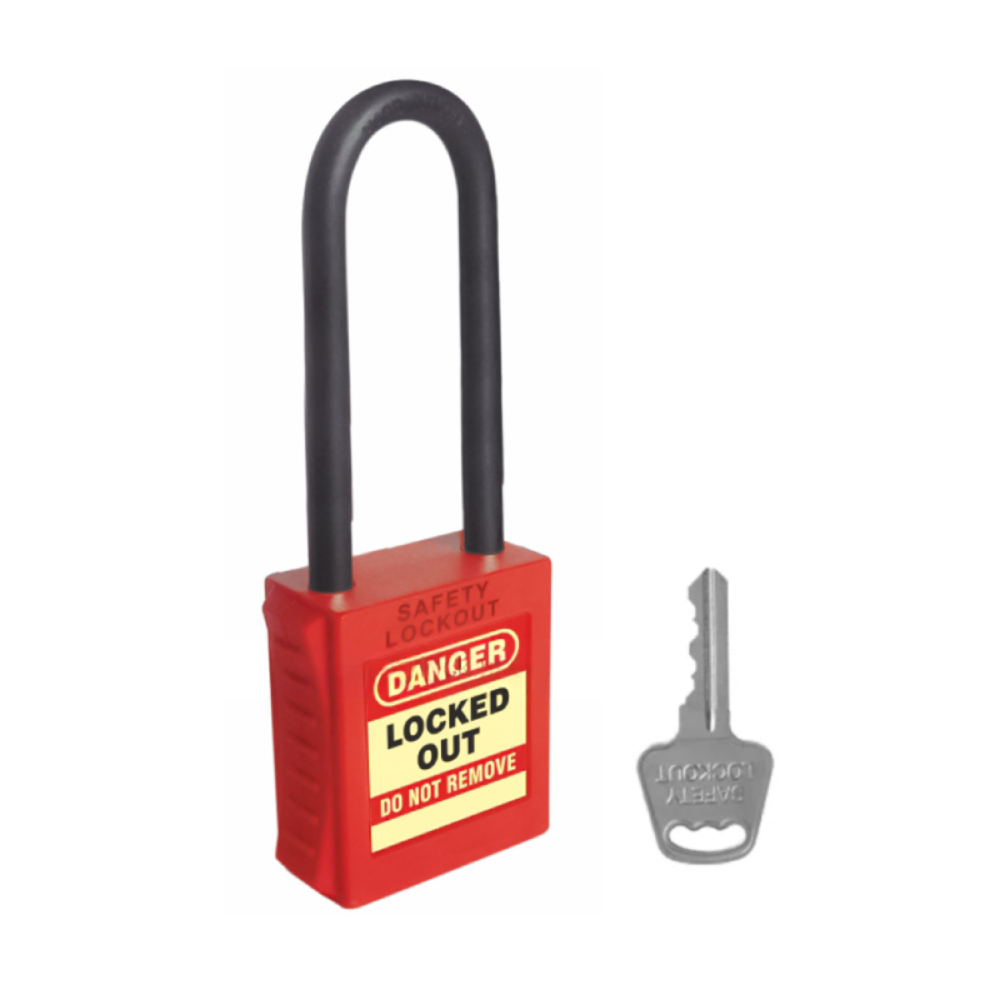 Imagine pentru Lacăt LOTO dielectric cu bridă din nylon 85 mm