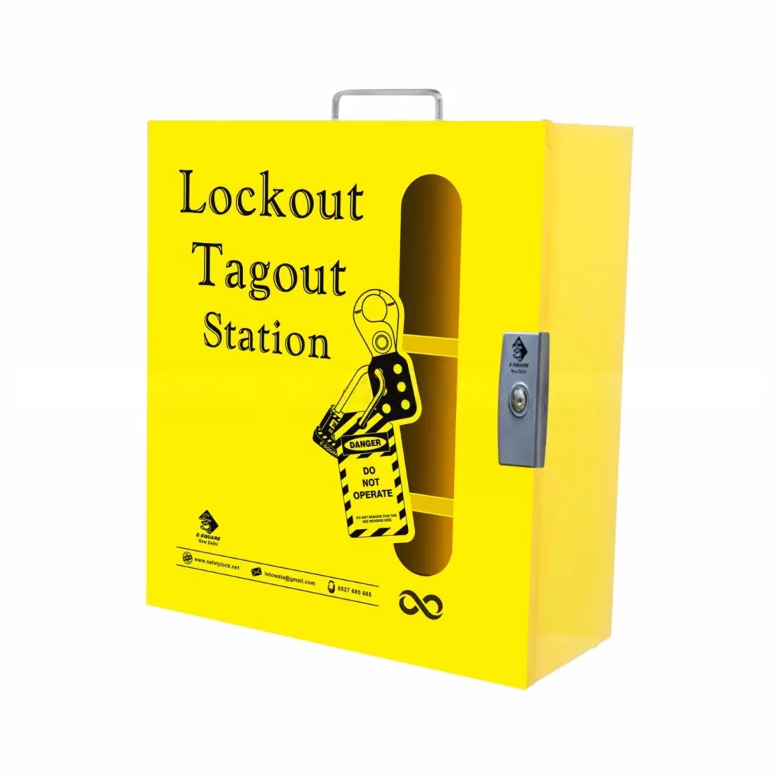 Imagine pentru Stație Lockout Tagout metalică, 406 x 356 x 152 mm