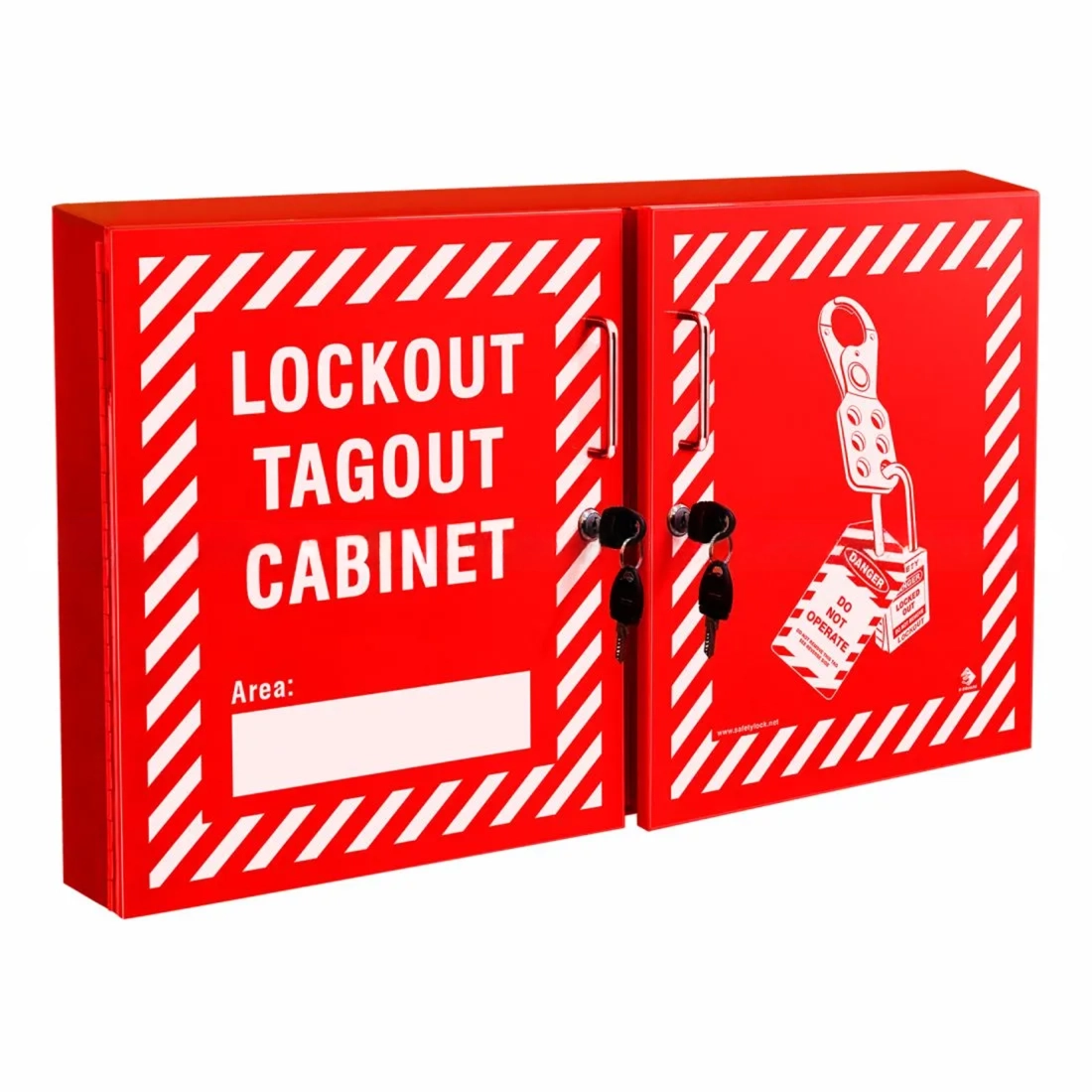 Imagine pentru Dulap LOTO metalic Roșu – Mare, 464 x 787 x 108 mm