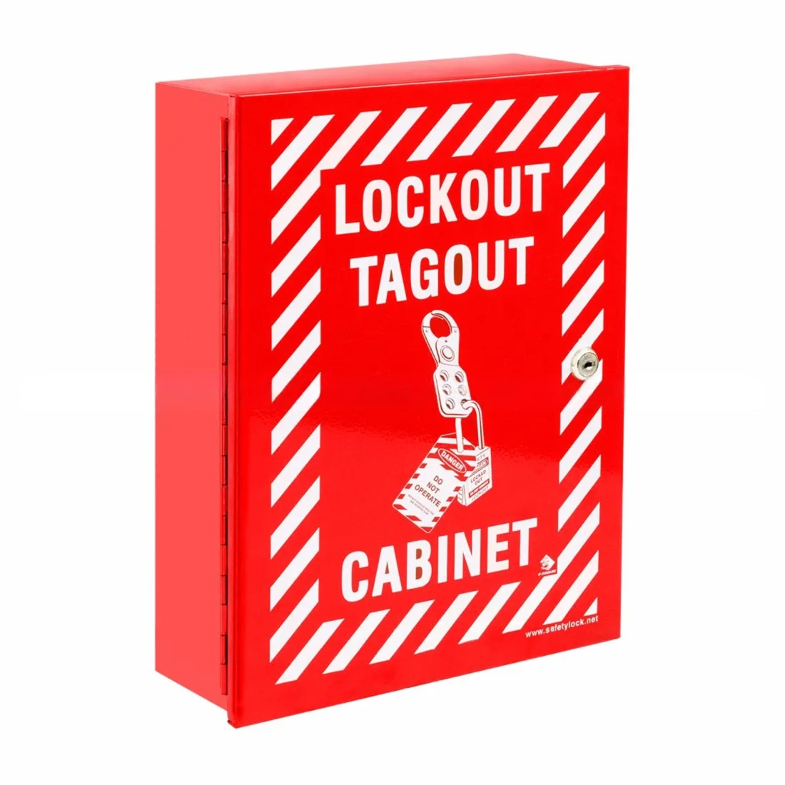 Imagine pentru Dulap LOTO metalic Roșu – Mediu, 464 x 394 x 108 mm